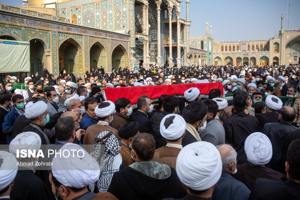  مراسم تشییع و تدفین آیت الله مجتهد شبستری در قم