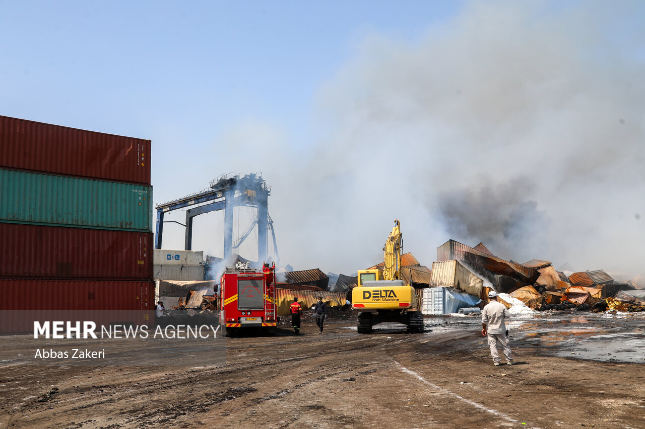 چهارمین روز حادثه انفجار در بندر شهید رجایی