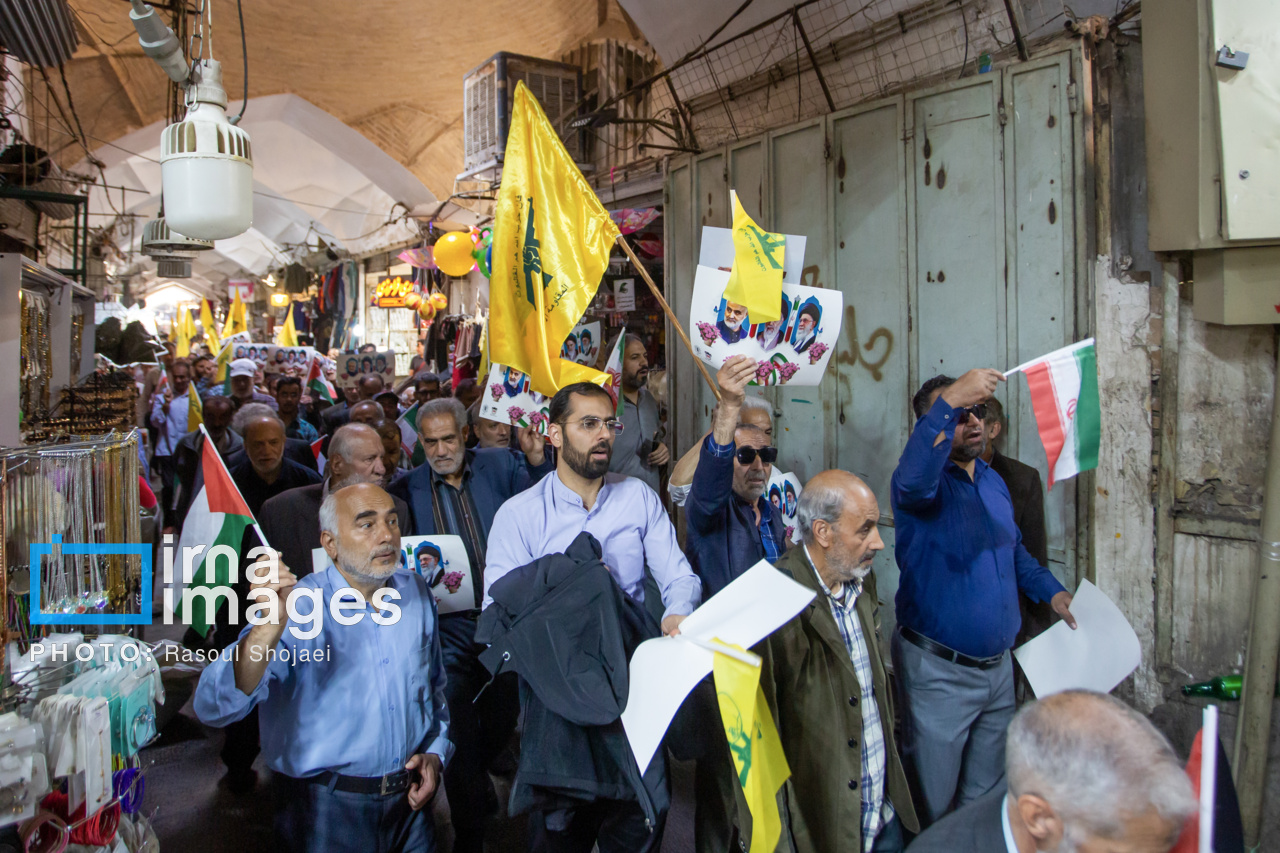 تجمع مردمی اصفهان علیه جنایات رژیم صهیونیستی