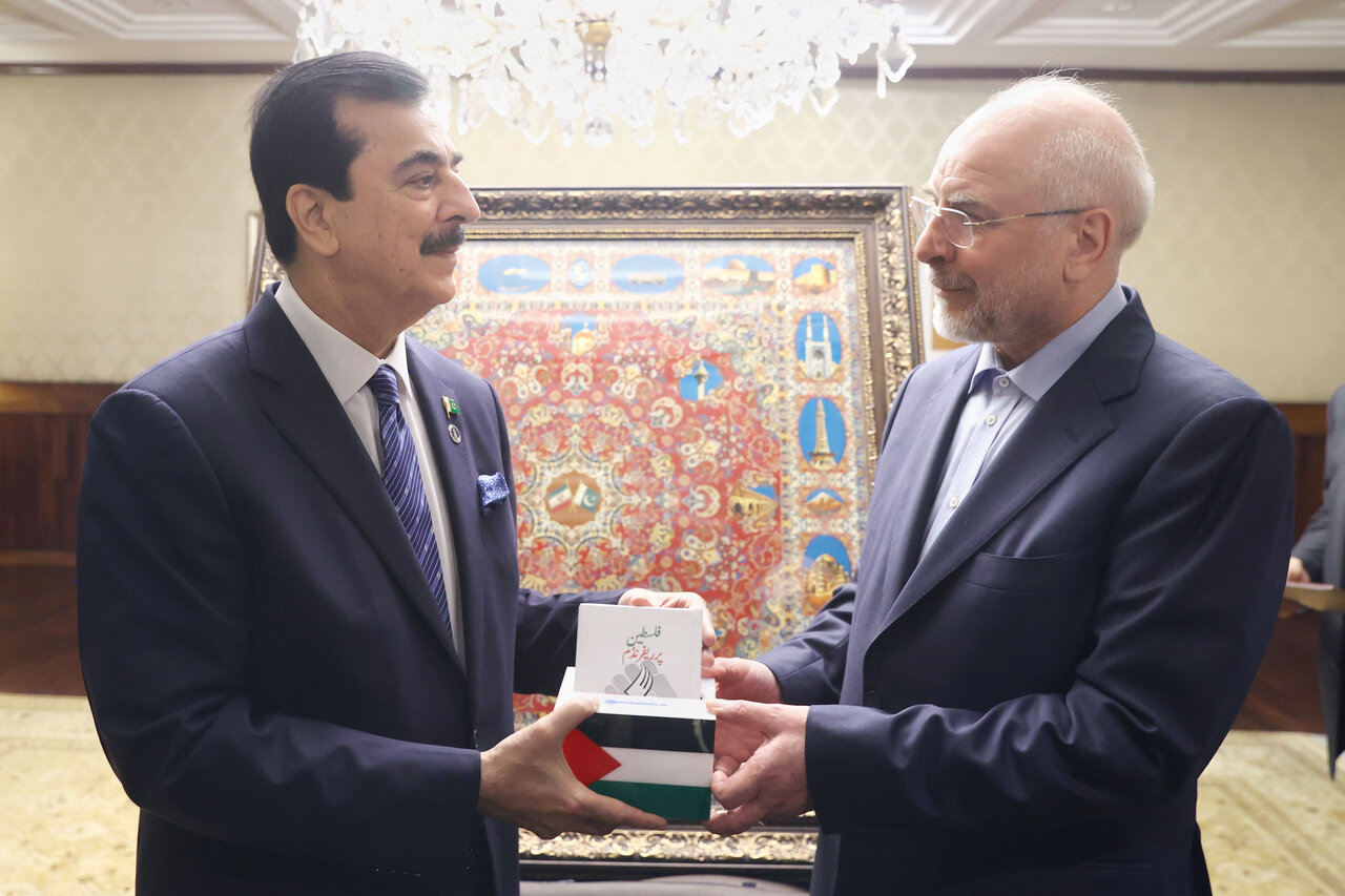 دیدار رئیس مجلس سنای پاکستان و قالیباف- اسلام آباد