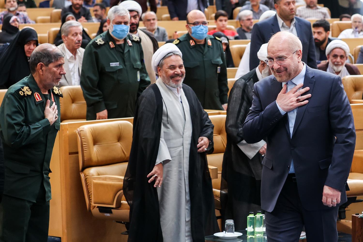 حضور قالیباف در کنگره بزرگداشت شهدای سازمان حفاظت اطلاعات سپاه