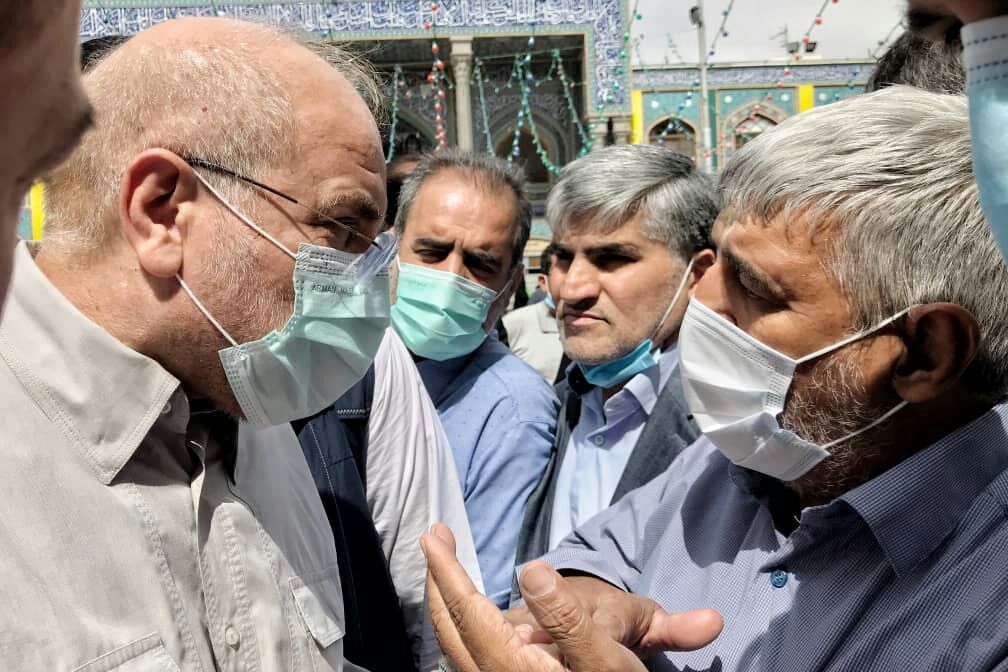 حضور قالیباف در نماز جمعه شهر ری