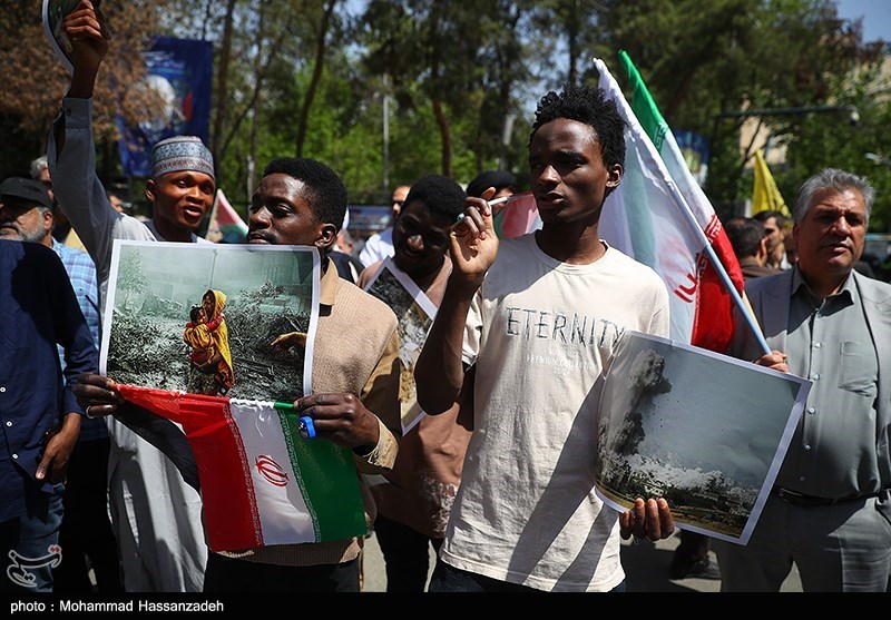 تجمع دانشجویان دانشگاه تهران در حمایت از غزه