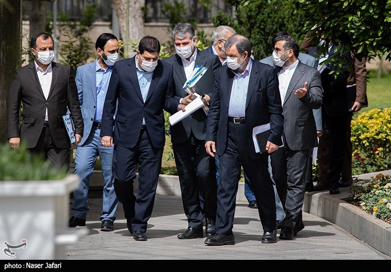 وزرای رئیسی در حاشیه جلسه هیئت دولت