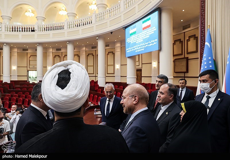 قالیباف در مجلس قانونگذاری و سنای ازبکستان