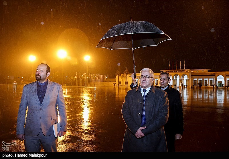 ورود قالیباف به الجزیره با استقبال رئیس مجلس الجزایر 