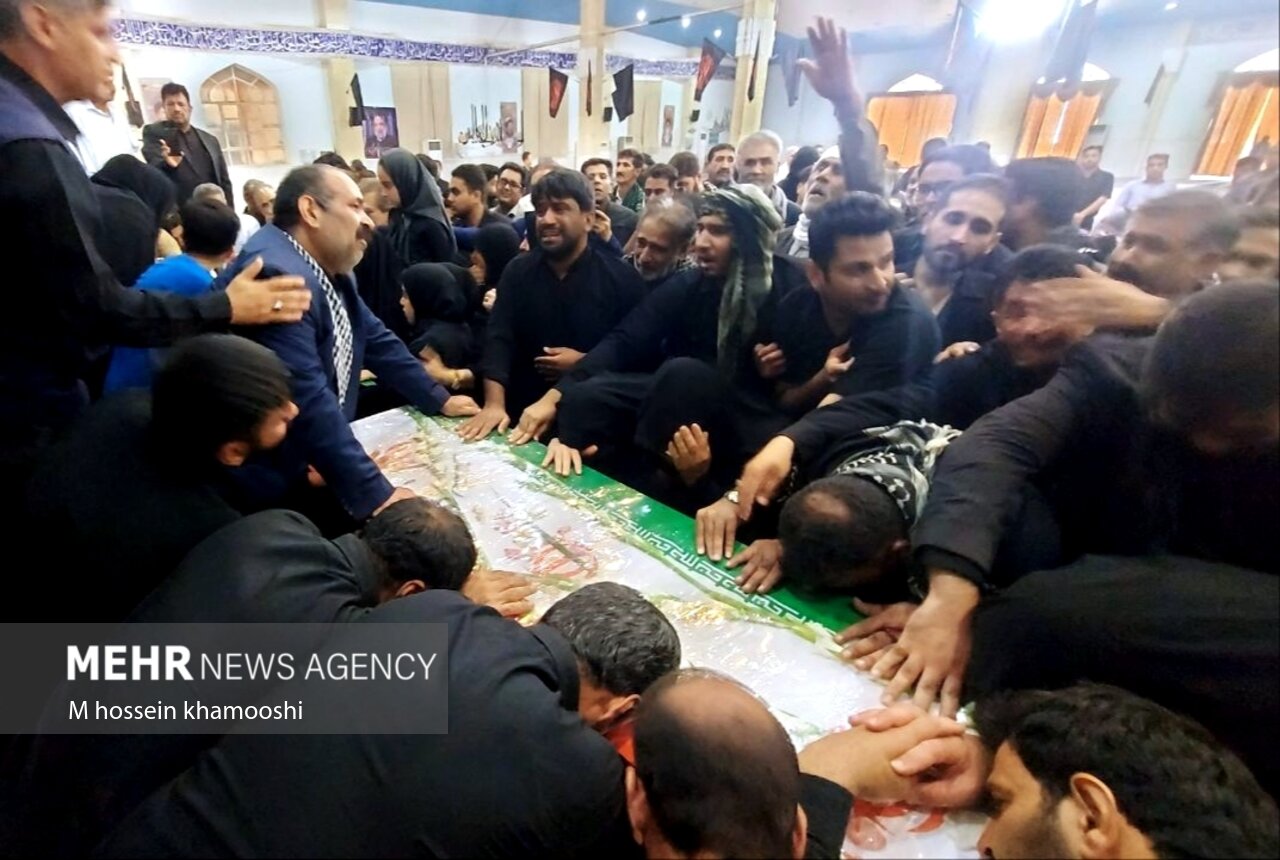 مراسم تشییع شهدای حادثه تروریستی دامن در شهر زابل