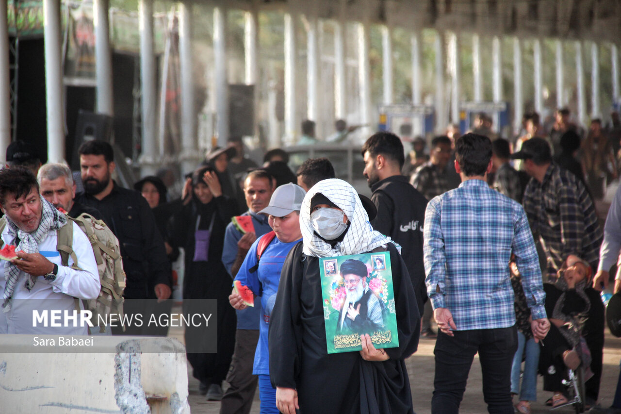 تردد زائران اربعین حسینی از مرز خسروی
