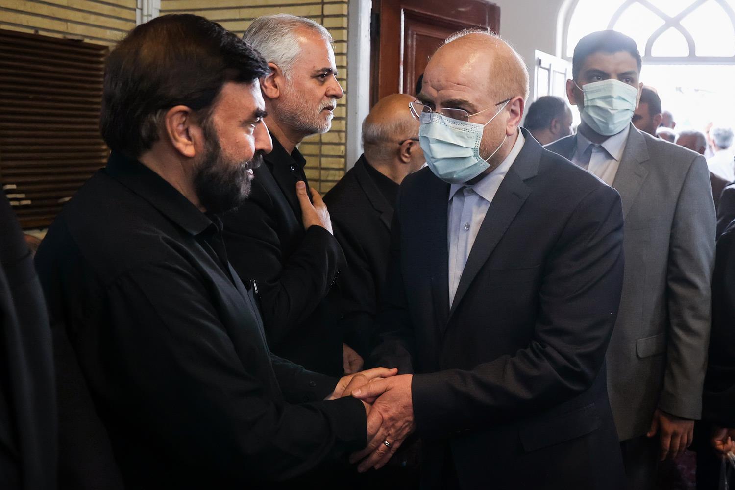 حضور قالیباف در مراسم ترحیم سردار شهید حسین خالقی