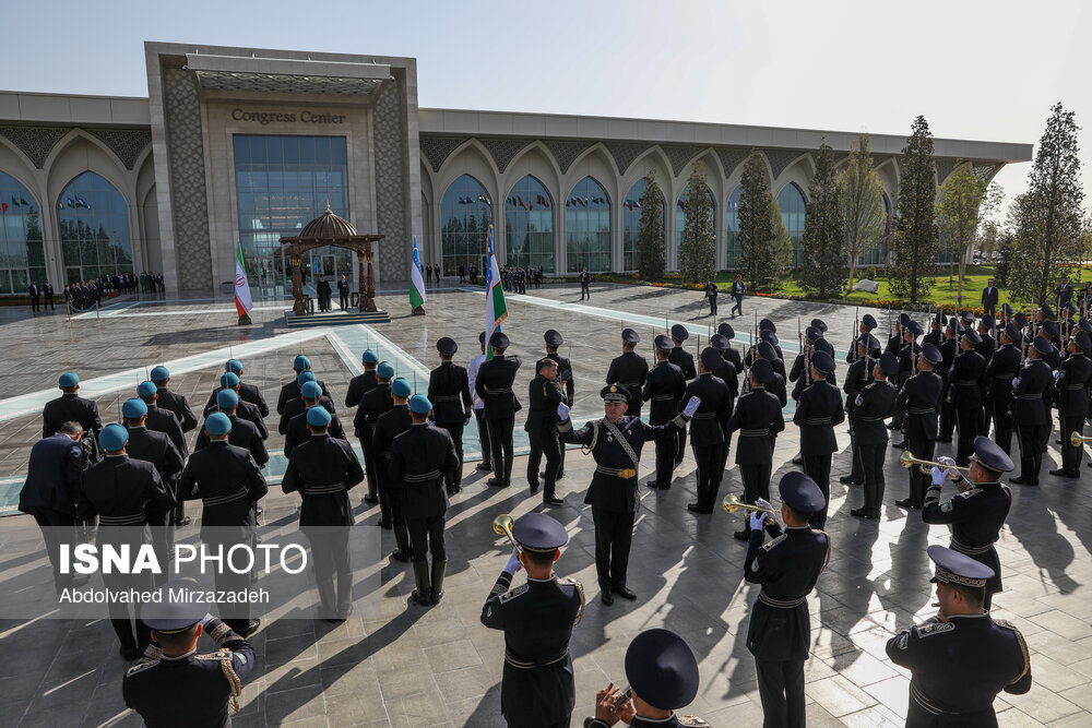 استقبال رسمی رییس جمهور ازبکستان از ابراهیم رییسی