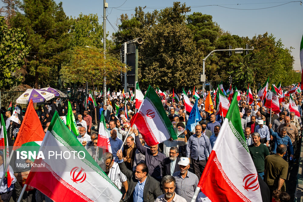 راهپیمایی حمایت از مردم غزه - تهران