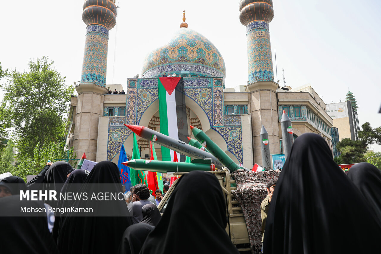 تجمع مردمی در حمایت از مردم مظلوم غزه