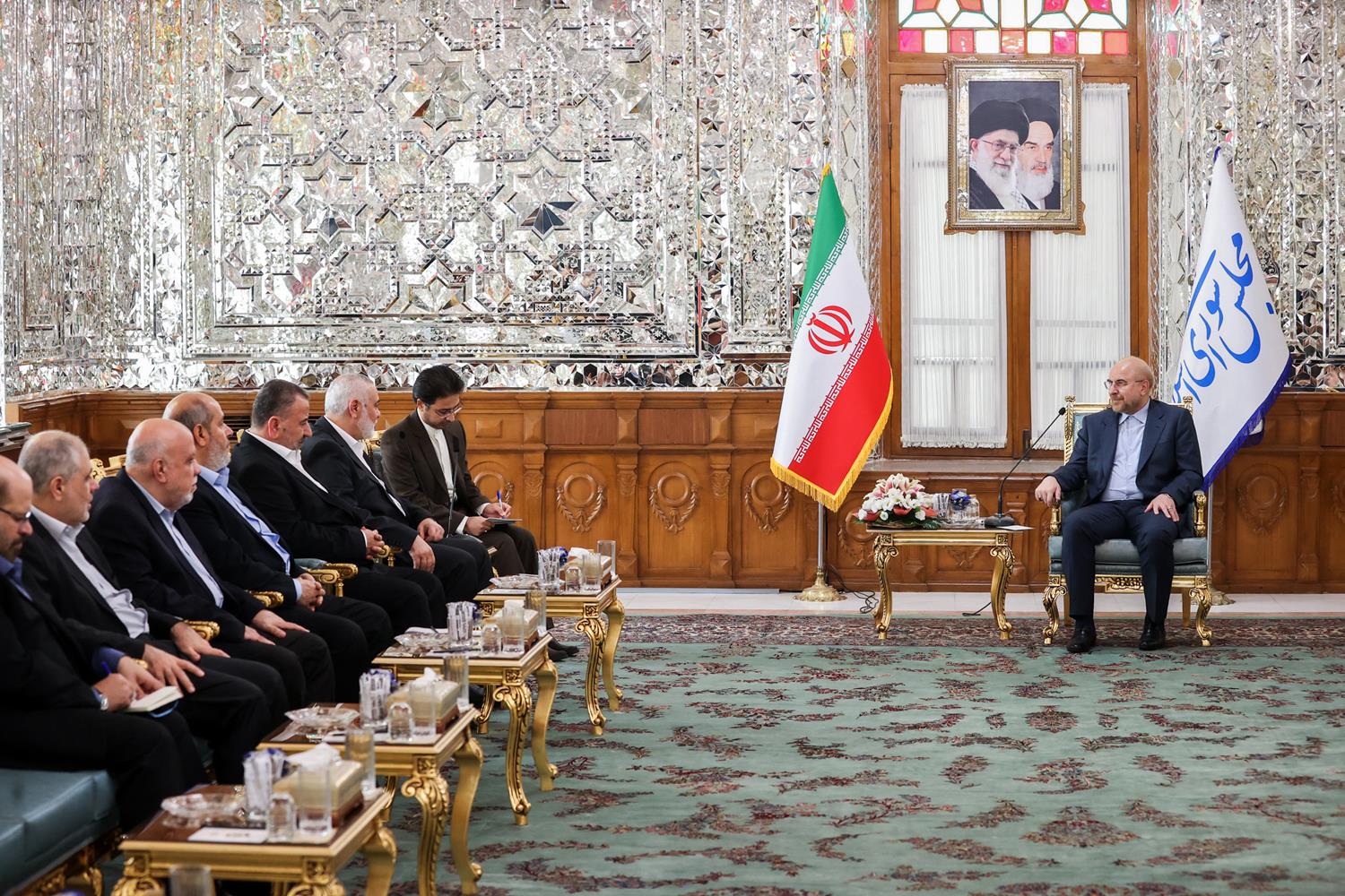 دیدار اسماعیل هنیه با محمدباقر قالیباف