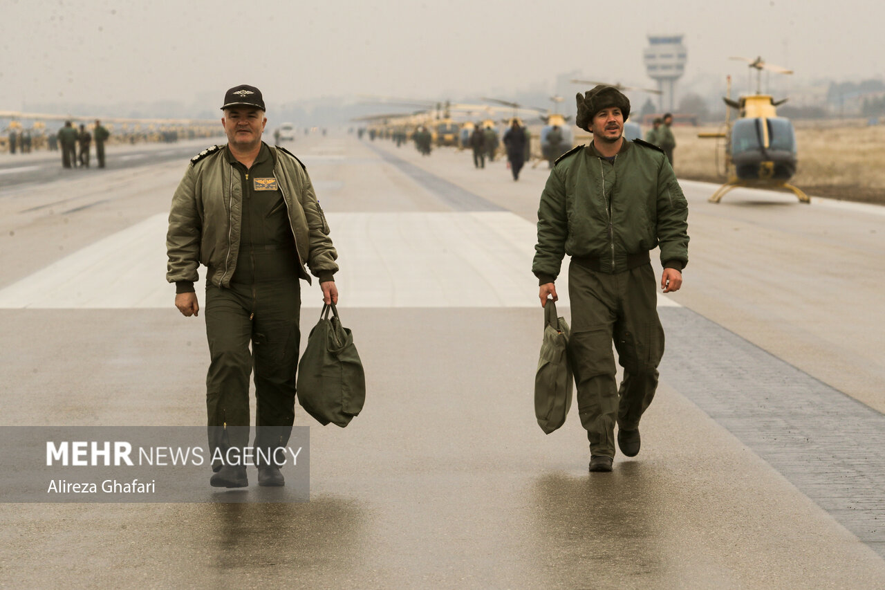 رزمایش اقتدار ۱۰۰ فروندی هوانیروز ارتش