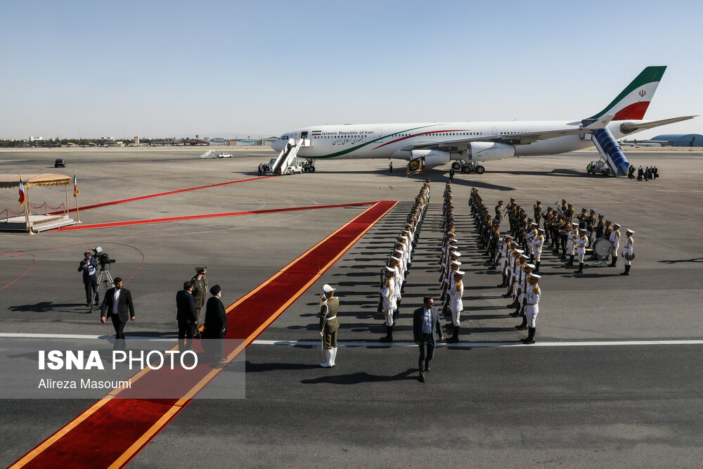 مراسم استقبال از رئیس جمهوری در بازگشت از آمریکای لاتین