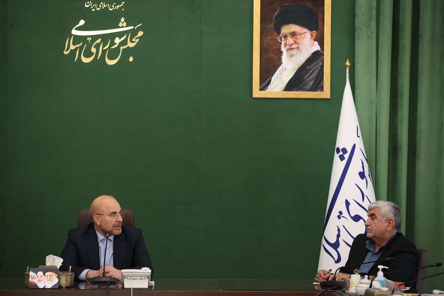 دیدار علماء، مدیران اجرایی و نماینده شهرستان‌های مسجد سلیمان، لالی، اندیکا و هفتکل با قالیباف