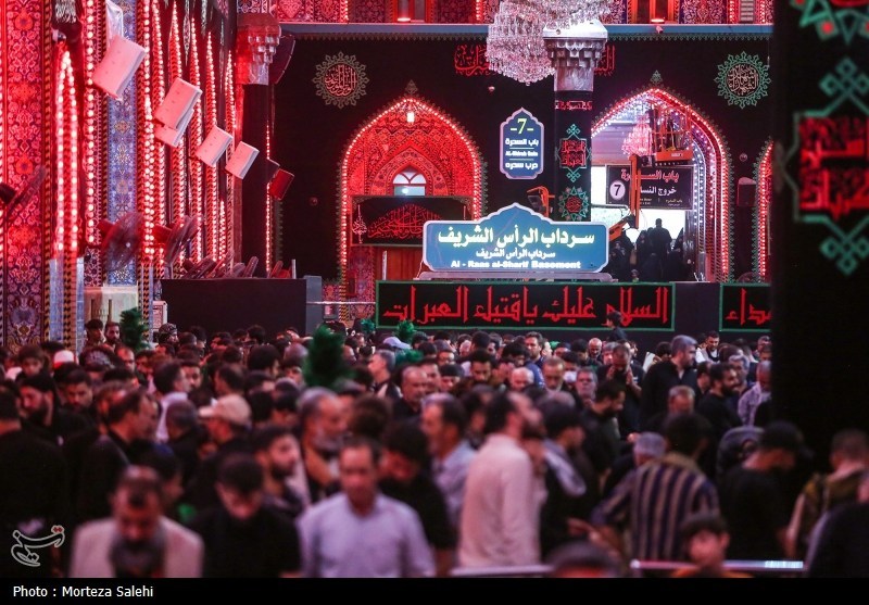حرم مطهر امام حسین (ع) در شب اربعین