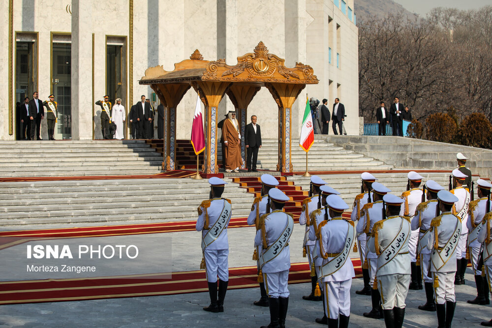 استقبال رسمی از امیر قطر