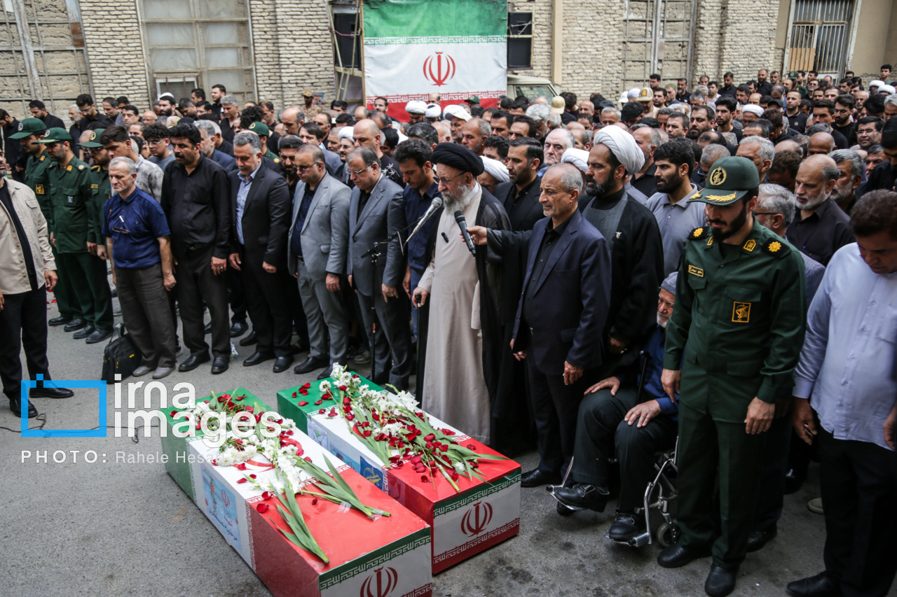 تشییع پیکر ۲ شهید تجاوز رژیم صهیونیستی در گرگان