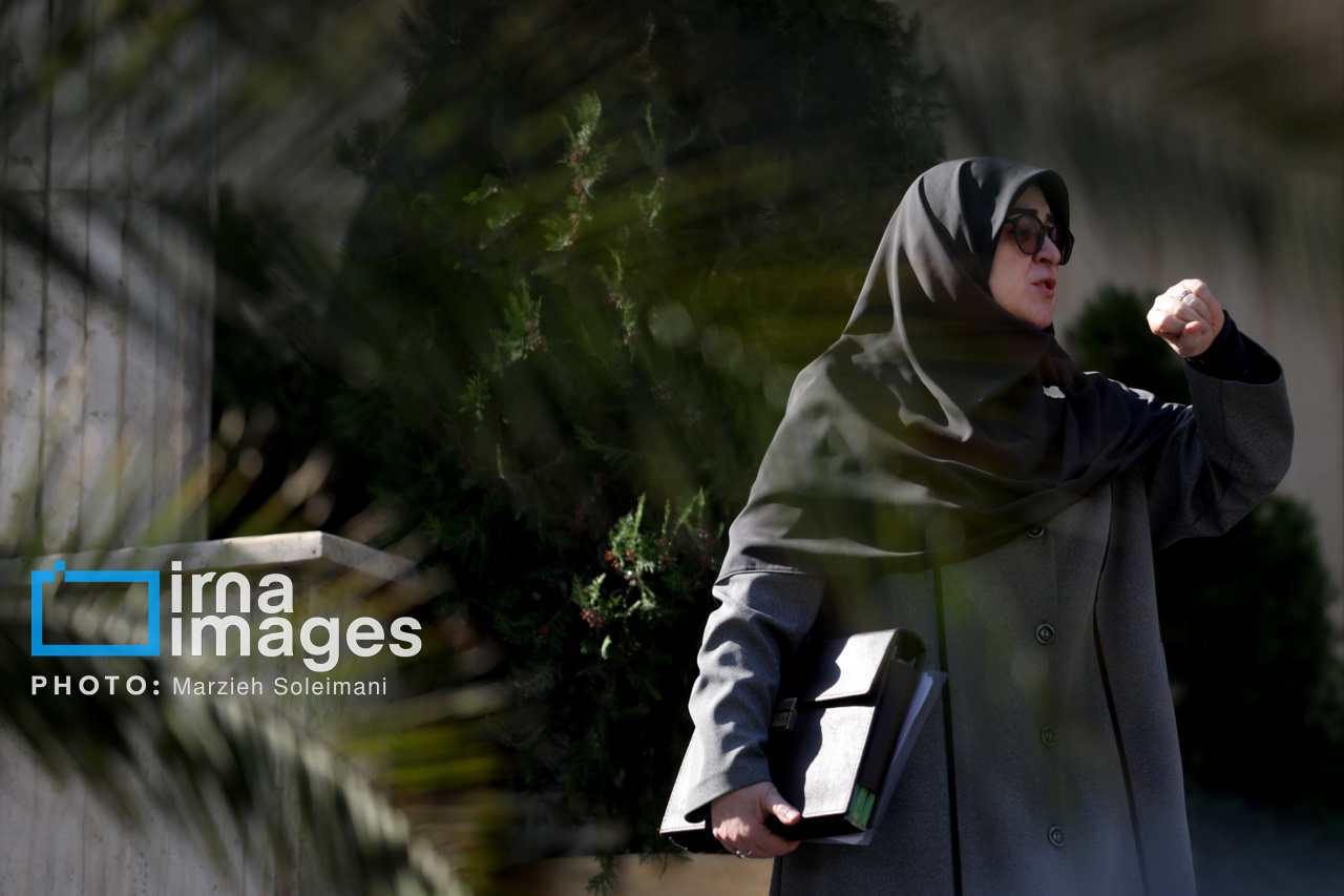 اعضای هیأت دولت در جمع خبرنگاران