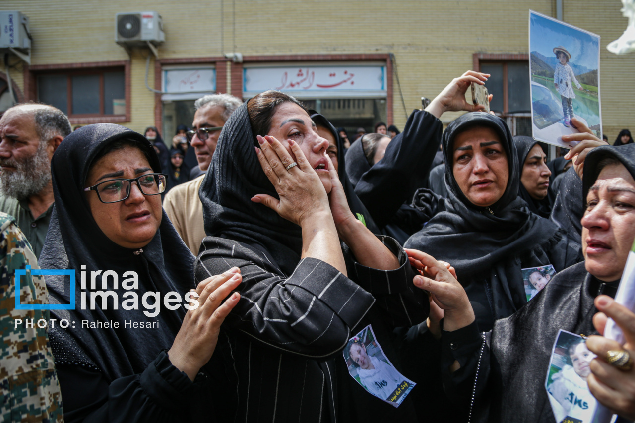 تشییع پیکر ۲ شهید تجاوز رژیم صهیونیستی در گرگان