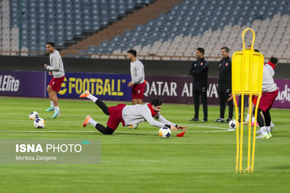 تمرین تیم پرسپولیس پیش از بازی با النصر