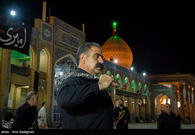 مراسم عزاداری شب هفتم محرم در حرم مطهر حضرت شاهچراغ (ع)