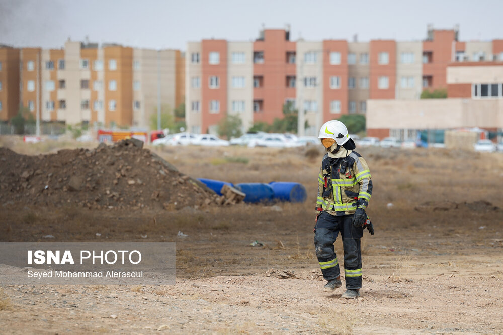 مانور آمادگی و مراسم پاسداشت آتش‌نشانی