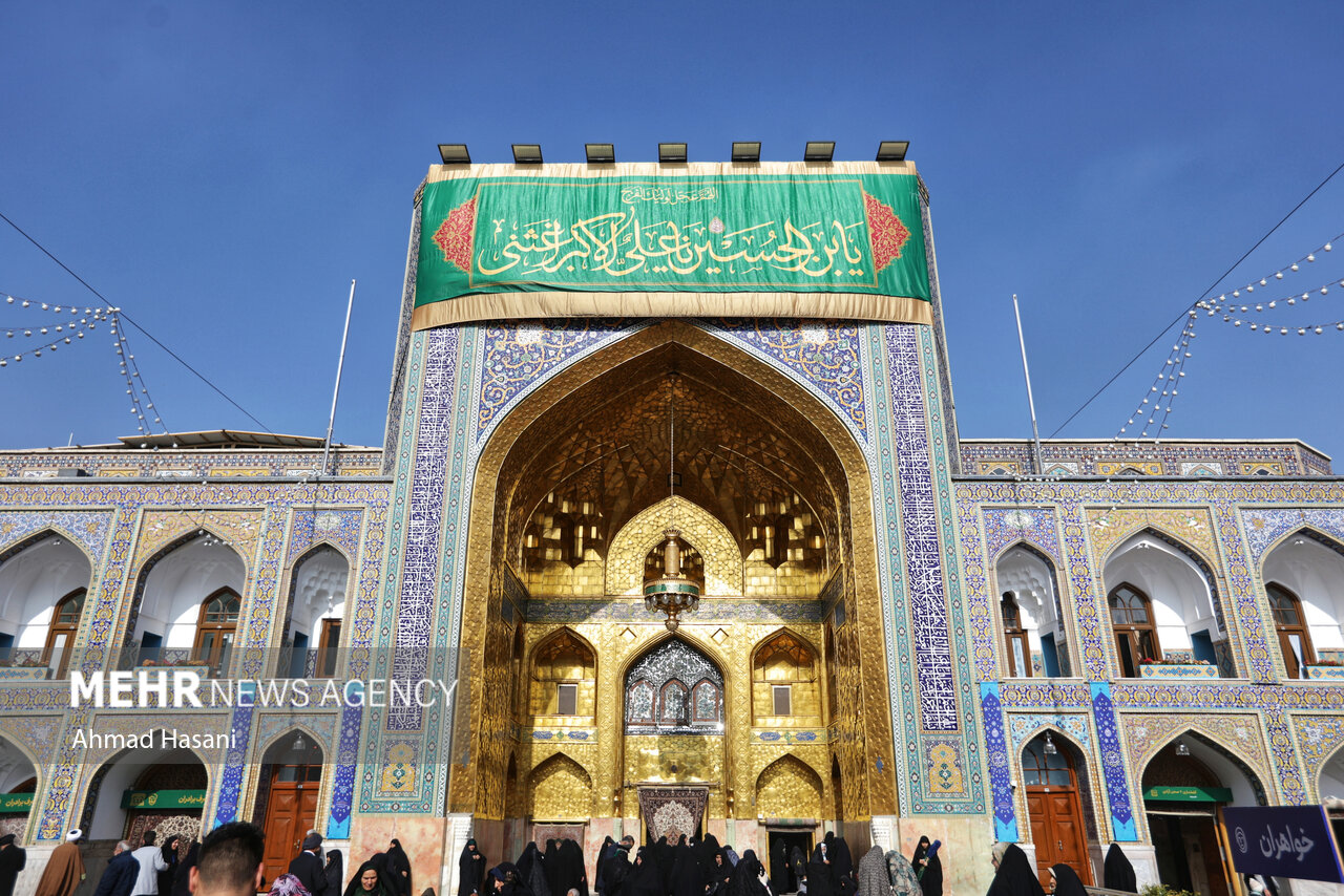 حرم مطهر رضوی در روز میلاد حضرت علی اکبر (ع)