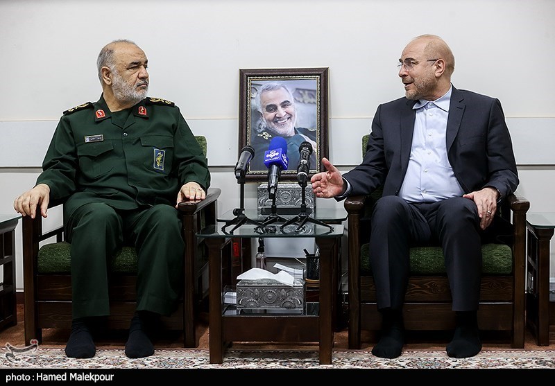 دیدار بامدادی رئیس مجلس با فرمانده کل سپاه