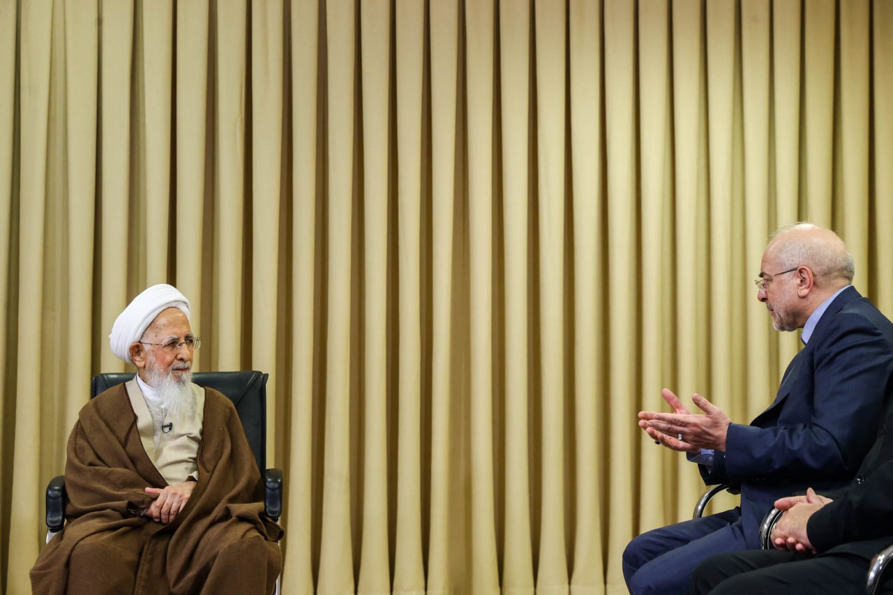  دیدار قالیباف با آیت‌الله‌العظمی عبدالله جوادی آملی 