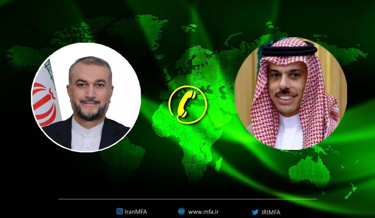گفتگوی تلفنی امیرعبداللهیان و وزیر خارجه عربستان