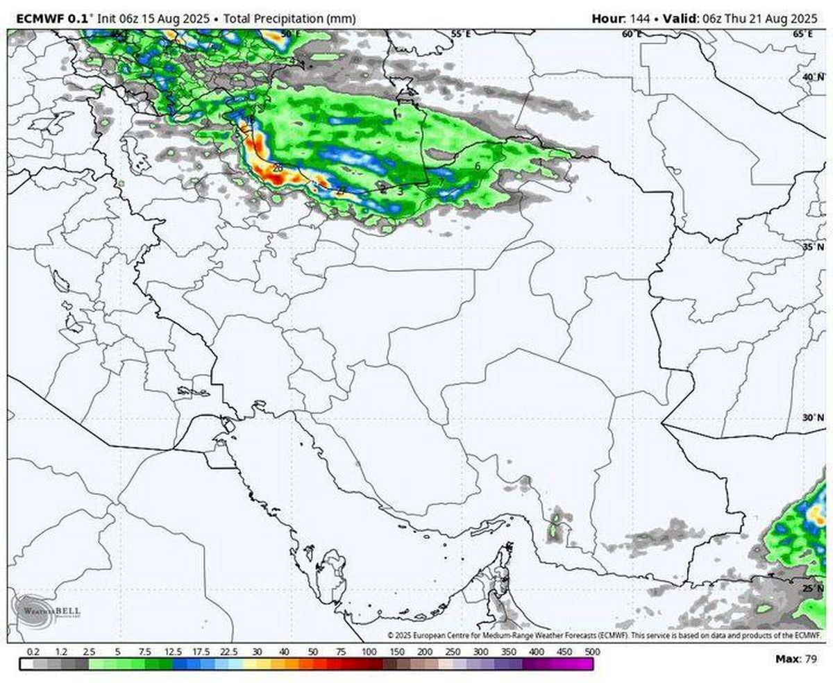 نقشه آب و هوای استان ها امروز 25 مرداد | ورود سامانه بارشی جدید | هشدار نارنجی برای ۳ استان