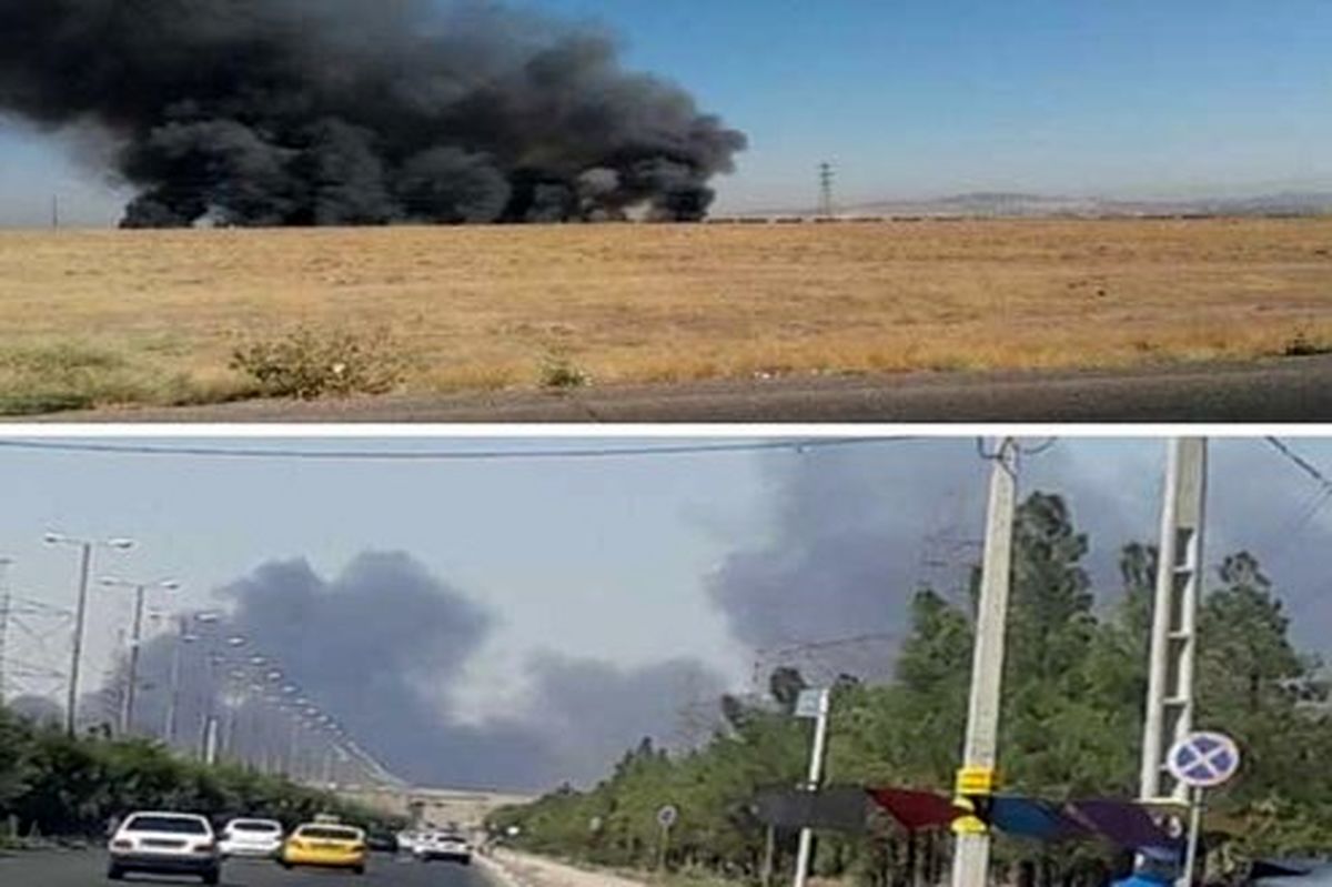 قطار باری در پرند دچار حریق شد +عکس