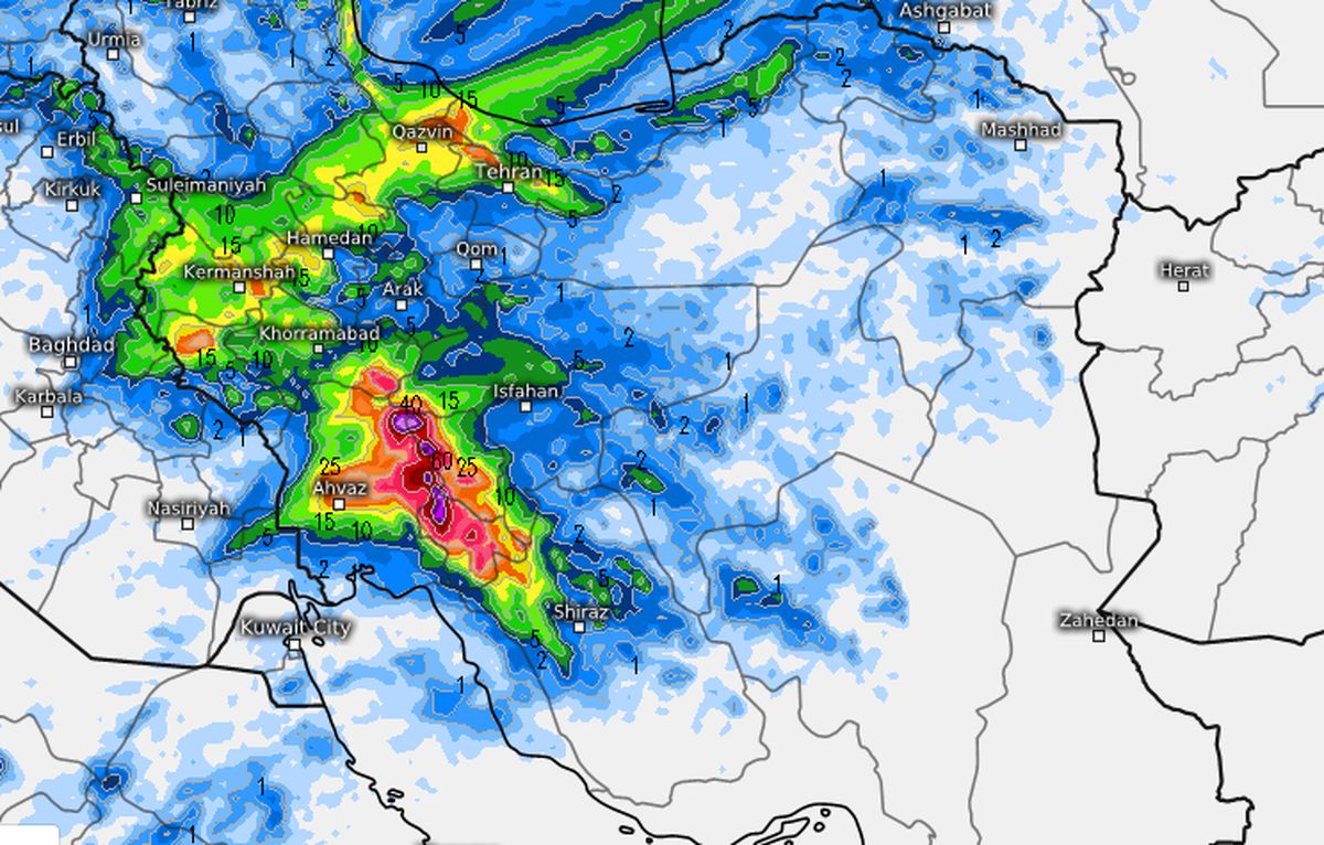 سامانه بارشی شدید در راه ایران!+عکس