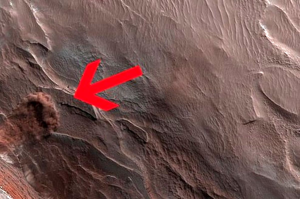 تصاویر حیرت‌انگیز از سقوط بهمن در مریخ