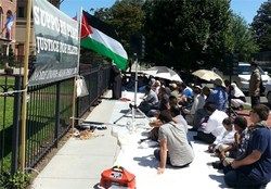 تظاهرات مسلمانان آمریکا در اعتراض به تصمیم ترامپ