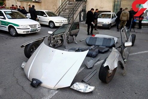 عجیب ترین عکس از یک ماشین که در تهران دزدیده شد