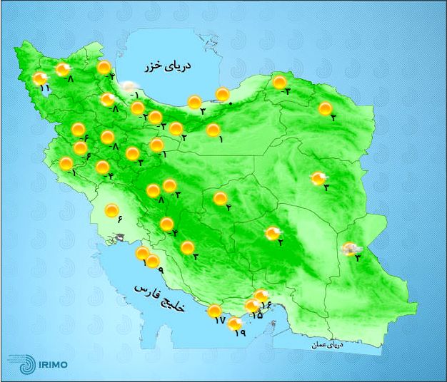 آخر هفته برفی و بارانی در کشور +جدول
