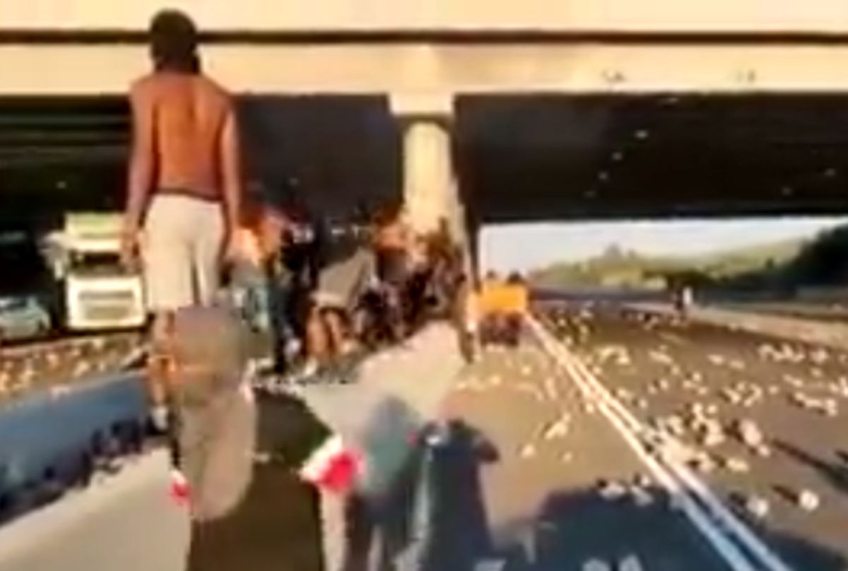 فیلم: آفریقایی‌ها اتوبانی در تل آویو را بستند!