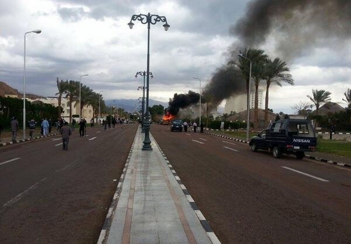 انفجار یک اتوبوس در گذرگاه طابا مصر