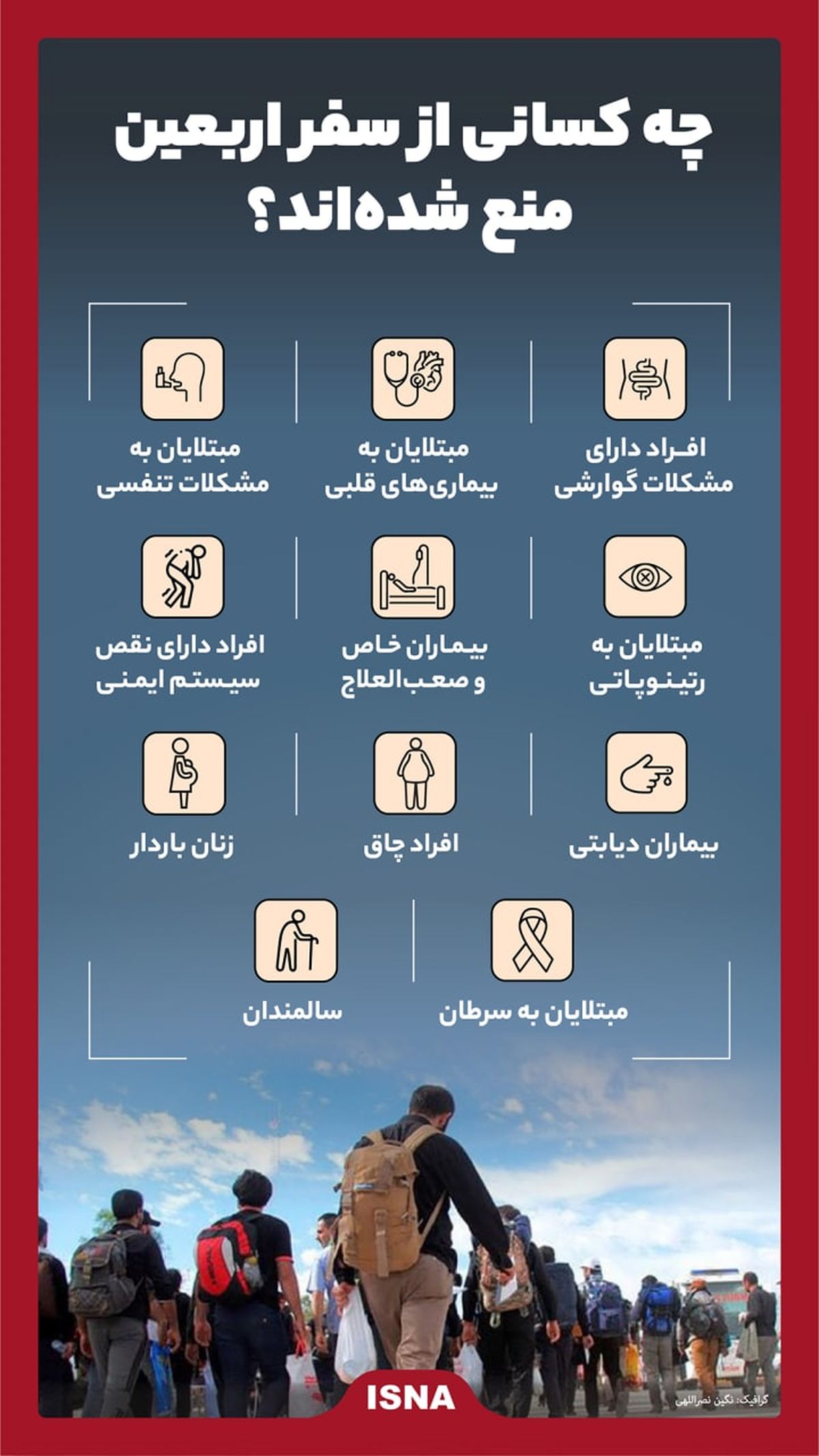 بیمارانی که از سفر اربعین منع شدهاند