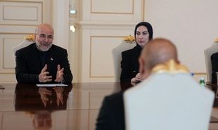 تصاویر: دیدار و گفت‌و‌گوی قالیباف با الهام علی اف در باکو