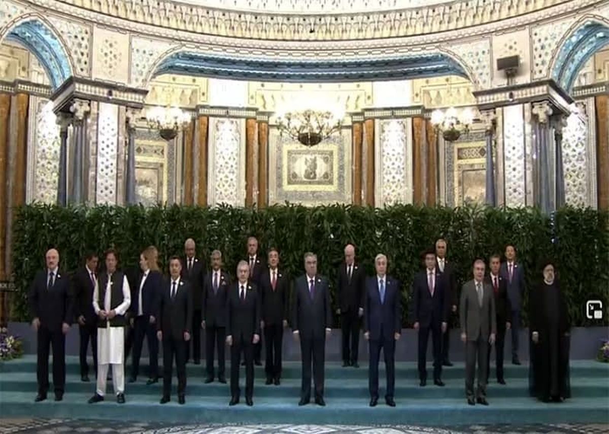 عکس دسته جمعی سران سازمان همکاری شانگهای 