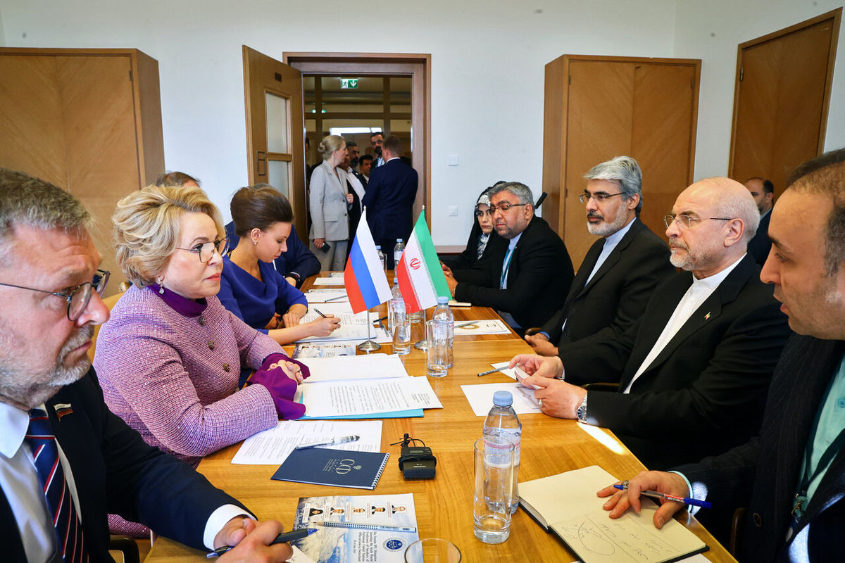 قالیباف: روسیه برای توسعه روابط اقتصادی با ایران نقش آفرینی کند/ ماتوینکو: تصویب قانون همکاری‌های جامع دوجانبه پیام روشنی برای دوستان و دشمنان دو کشور دارد