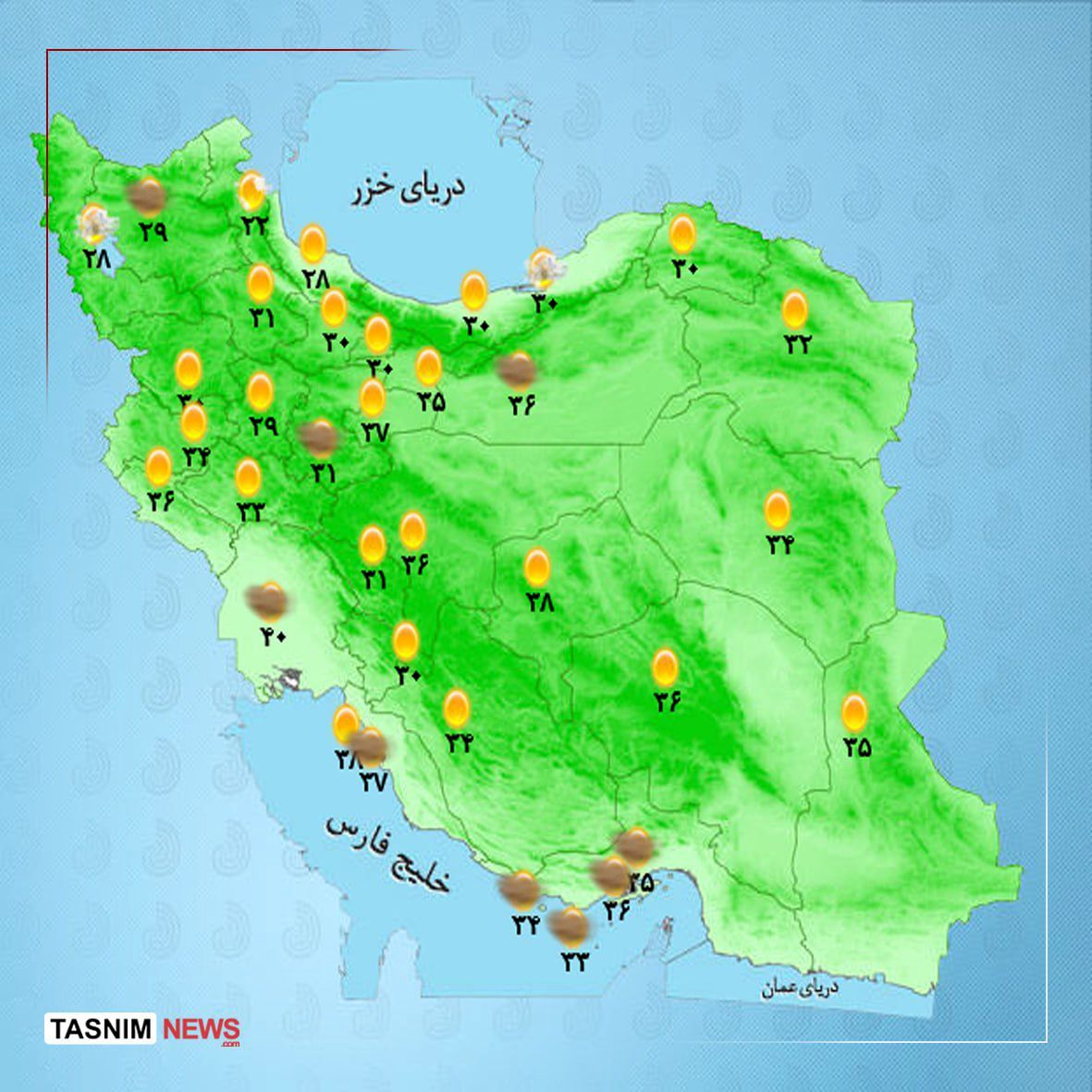 وزش باد شدید در شمال و جنوب کشور