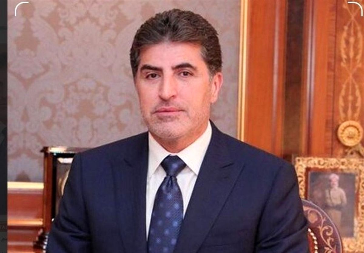 شرکت بارزانی در مراسم تشییع رهبر شهید ایران 