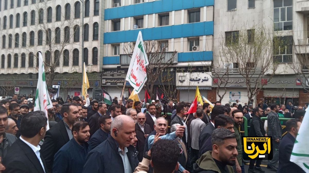 حضور پزشکیان در راهپیمایی روز جهانی قدس  در تهران +عکس