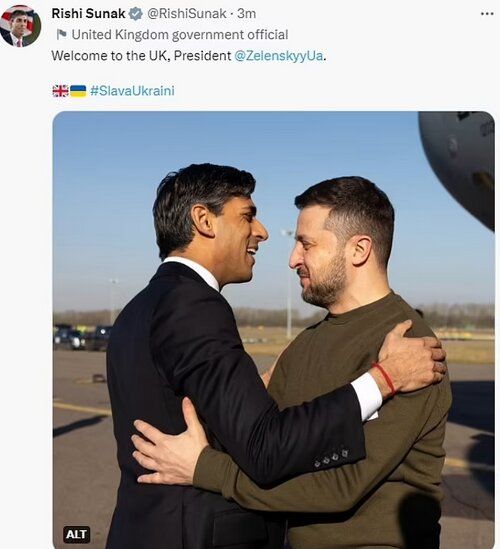 زلنسکی به انگلیس رفت