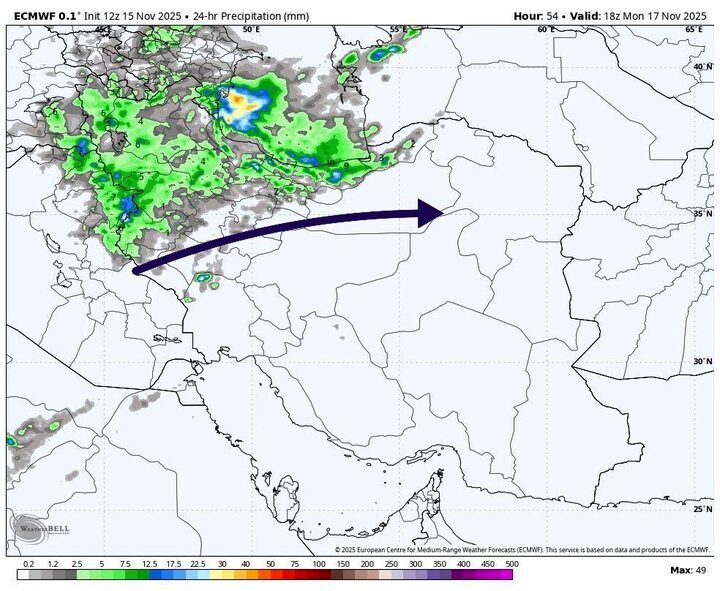 آخرین موج بارش‌ها در این هفته / بارش صفر در۷ استان